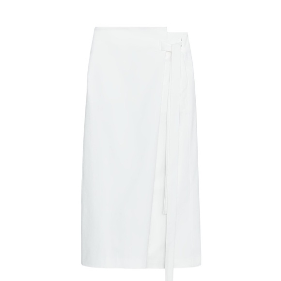 Zara NWT asymmetric midi skirt white 8294/538 - Picture 4 of 7